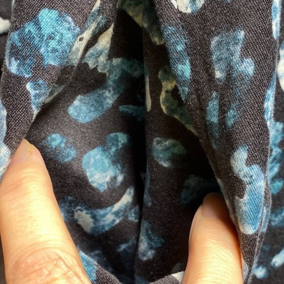 LuLaRoe 3XL Blue & Black Leopard Print Pocket Dress Long Sleeve - Picture 9 of 11